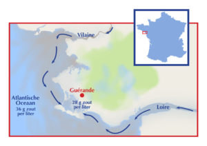 De zoutbassins vanwaar Keltisch zeezout afkomstig is, hebben te maken met de vervuiling van de Loire en de Vilaine.