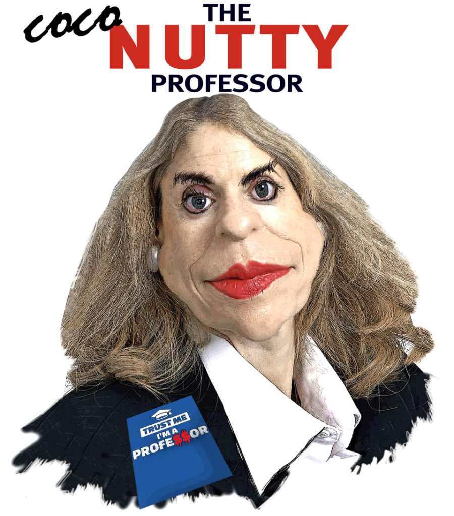 caricature of professor Karin Michels about coconut oil
