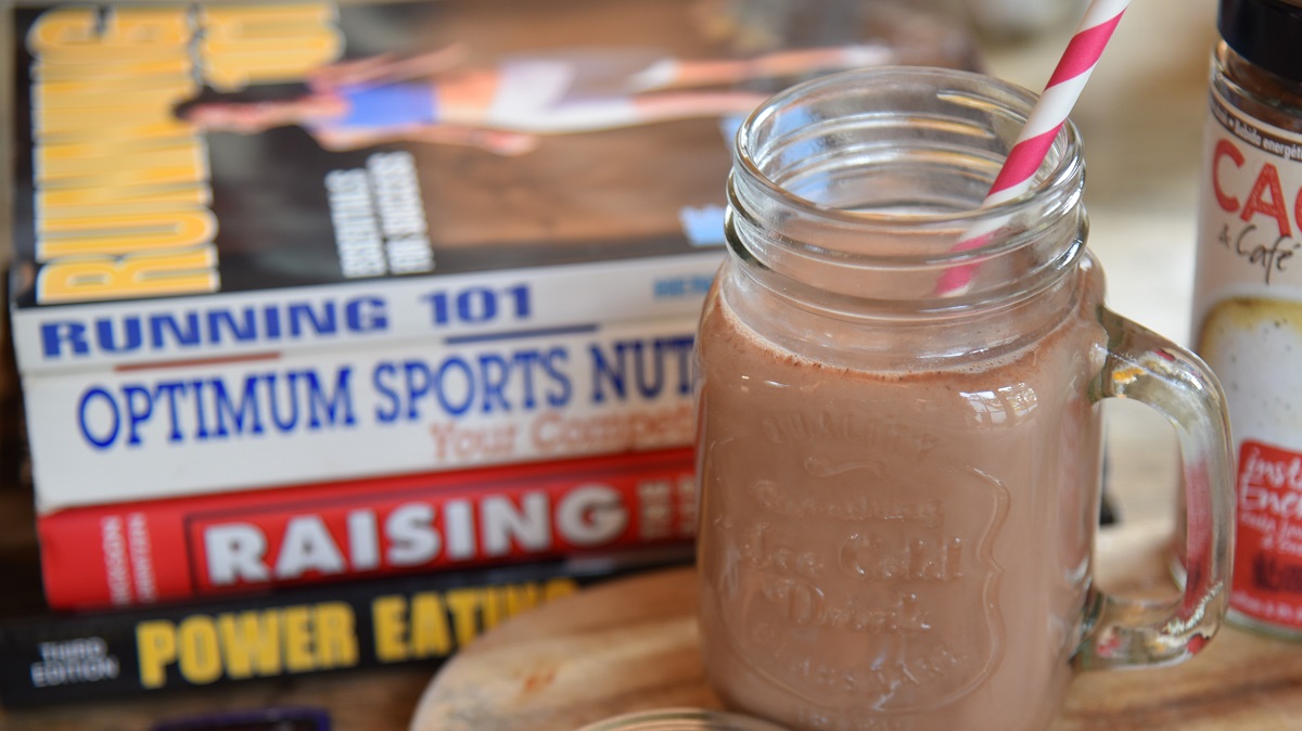 boisson sportive à base de sucre de fleur de coco et de cacao.